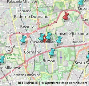 Mappa 20095 Cusano Milanino MI, Italia (2.81833)