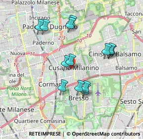 Mappa 20095 Cusano Milanino MI, Italia (1.68923)
