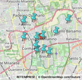 Mappa 20095 Cusano Milanino MI, Italia (1.46182)