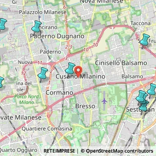 Mappa 20095 Cusano Milanino MI, Italia (3.70333)