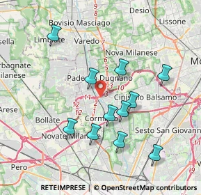 Mappa Via Ciro Menotti, 20037 Paderno Dugnano MI, Italia (3.59182)