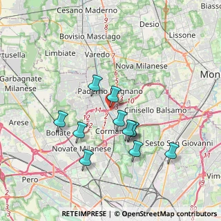 Mappa Via Ciro Menotti, 20037 Paderno Dugnano MI, Italia (3.27545)