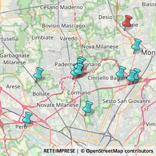 Mappa Via Ciro Menotti, 20037 Paderno Dugnano MI, Italia (4.08)