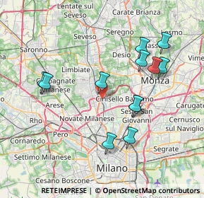 Mappa Via Ciro Menotti, 20037 Paderno Dugnano MI, Italia (7.52917)