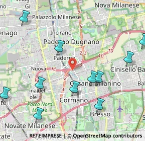Mappa Via Ciro Menotti, 20037 Paderno Dugnano MI, Italia (2.54818)