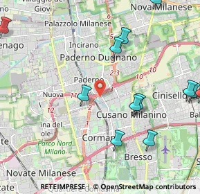 Mappa Via Ciro Menotti, 20037 Paderno Dugnano MI, Italia (2.615)