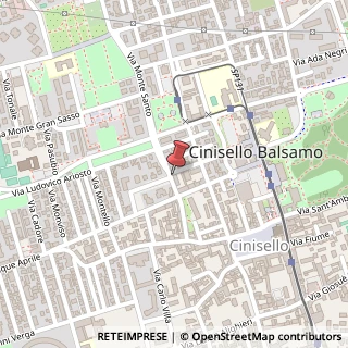 Mappa Via Monte Santo, 10, 20092 Cinisello Balsamo, Milano (Lombardia)