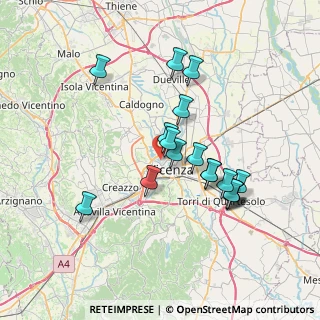 Mappa Via Sartori, 36100 Vicenza VI, Italia (6.53278)