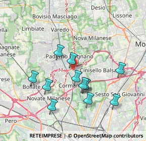 Mappa Via Giacomo Leopardi, 20037 Paderno Dugnano MI, Italia (3.43583)