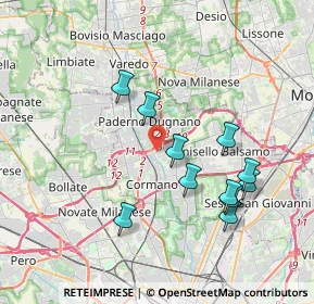 Mappa Via Giacomo Leopardi, 20037 Paderno Dugnano MI, Italia (3.63545)