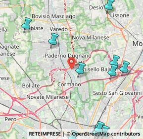 Mappa Via Giacomo Leopardi, 20037 Paderno Dugnano MI, Italia (5.86364)