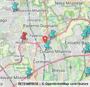 Mappa Via Giacomo Leopardi, 20037 Paderno Dugnano MI, Italia (3.24846)