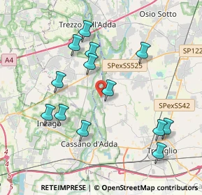 Mappa Via Carlo Alberto Mozzi, 24045 Fara Gera d'Adda BG, Italia (3.95077)