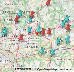 Mappa Via Cascina Seregna, 20867 Caponago MB, Italia (9.0835)
