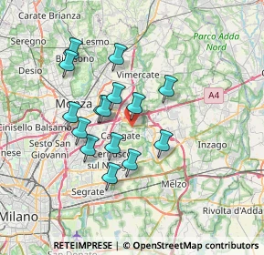 Mappa Via Cascina Seregna, 20867 Caponago MB, Italia (5.88867)