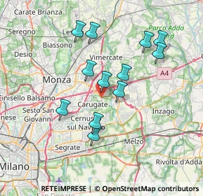 Mappa Via Cascina Seregna, 20867 Caponago MB, Italia (6.51917)