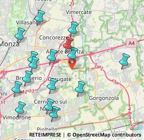 Mappa Via Cascina Seregna, 20867 Caponago MB, Italia (4.58063)