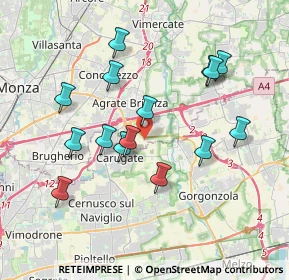 Mappa Via Cascina Seregna, 20867 Caponago MB, Italia (3.59067)