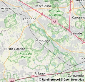 Mappa Parabiago MI, Italia (5.9235)
