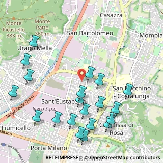 Mappa Via S. Donino, 25128 Brescia BS, Italia (1.2375)
