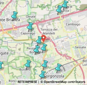 Mappa SP 13, 20060 Pessano con Bornago MI, Italia (2.52083)