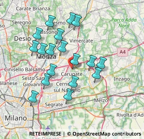 Mappa Via dei Mille, 20061 Carugate MI, Italia (6.735)