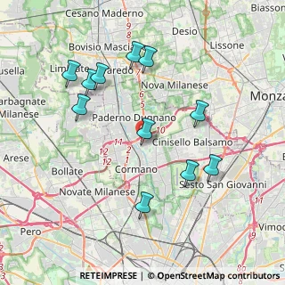 Mappa Via Federico Confalonieri, 20037 Paderno Dugnano MI, Italia (3.94273)