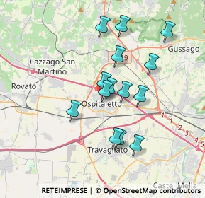 Mappa Via Franciacorta, 25035 Ospitaletto BS, Italia (3.07857)