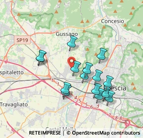 Mappa Via Camillo Golgi, 25064 Brescia BS, Italia (3.34333)