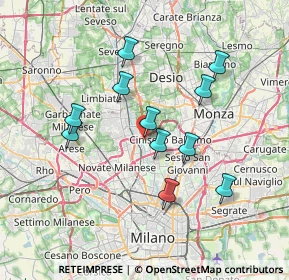 Mappa Via Alessandrina, 20037 Paderno Dugnano MI, Italia (6.51636)