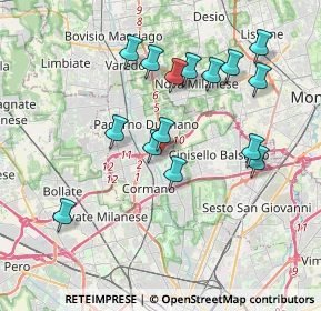 Mappa Via Alessandrina, 20037 Paderno Dugnano MI, Italia (3.63667)