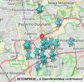 Mappa Via Alessandrina, 20037 Paderno Dugnano MI, Italia (1.7805)