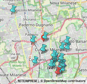Mappa Via Alessandrina, 20037 Paderno Dugnano MI, Italia (2.1735)