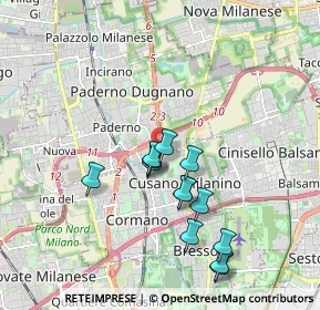 Mappa Via Alessandrina, 20037 Paderno Dugnano MI, Italia (1.68615)