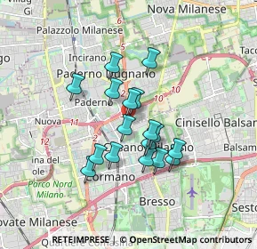 Mappa Via Alessandrina, 20037 Paderno Dugnano MI, Italia (1.30882)