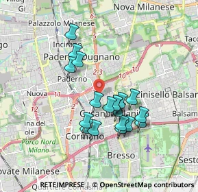 Mappa Via Alessandrina, 20037 Paderno Dugnano MI, Italia (1.49947)