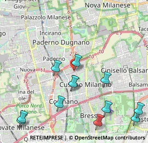 Mappa Via Alessandrina, 20037 Paderno Dugnano MI, Italia (2.50167)