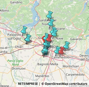 Mappa Gussago, 25064 Gussago BS, Italia (9.285)