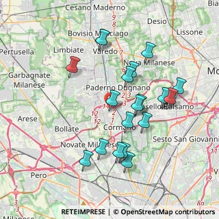 Mappa Via tripoli 98 Paderno Dugnano, 20037 Milano MI, Italia (3.6595)