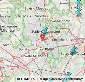Mappa Via tripoli 98 Paderno Dugnano, 20037 Milano MI, Italia (7.74538)