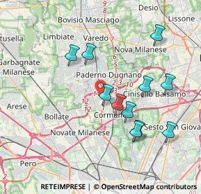 Mappa Via tripoli 98 Paderno Dugnano, 20037 Milano MI, Italia (3.64727)