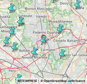 Mappa Via tripoli 98 Paderno Dugnano, 20037 Paderno Dugnano MI, Italia (6.34353)