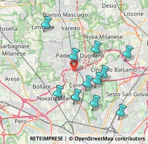 Mappa Via tripoli 98 Paderno Dugnano, 20037 Milano MI, Italia (3.69727)