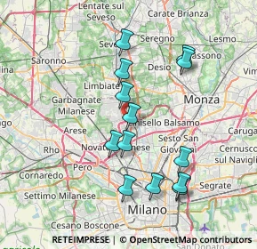 Mappa Via tripoli 98 Paderno Dugnano, 20037 Milano MI, Italia (7.03923)