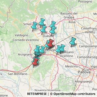 Mappa Via Giovanni Giuseppe Cappellari, 36100 Vicenza VI, Italia (11.0095)