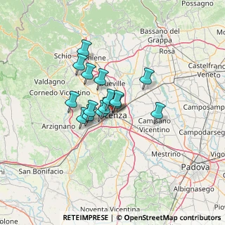 Mappa Via Giovanni Giuseppe Cappellari, 36100 Vicenza VI, Italia (8.84867)