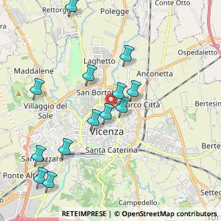 Mappa Via Giovanni Giuseppe Cappellari, 36100 Vicenza VI, Italia (2.14846)