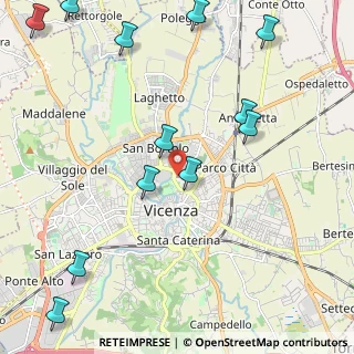 Mappa Via Giovanni Giuseppe Cappellari, 36100 Vicenza VI, Italia (2.82833)