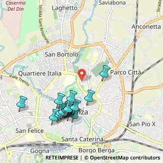 Mappa Via Giovanni Giuseppe Cappellari, 36100 Vicenza VI, Italia (1.06765)