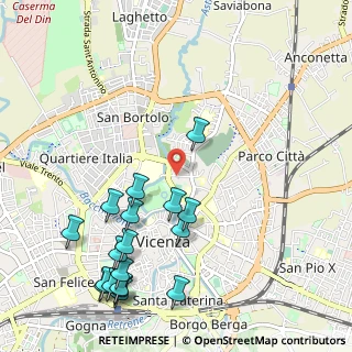 Mappa Via Giovanni Giuseppe Cappellari, 36100 Vicenza VI, Italia (1.28778)
